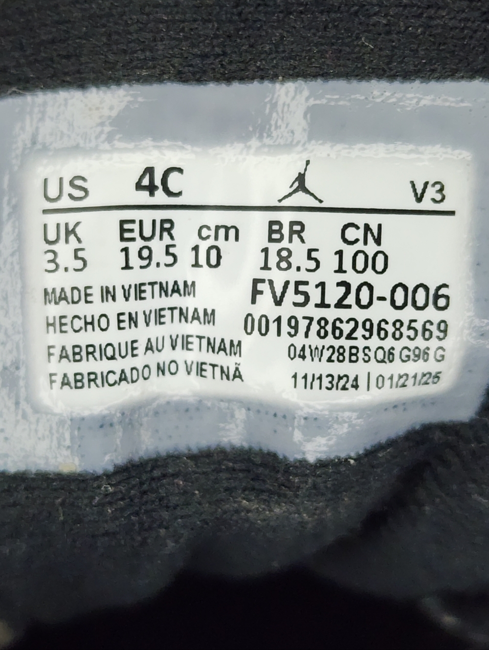 Nike Air Jordan 11 Retro Low 'Bred' 2025, Baby Boys 4C - Picture 10 of 10